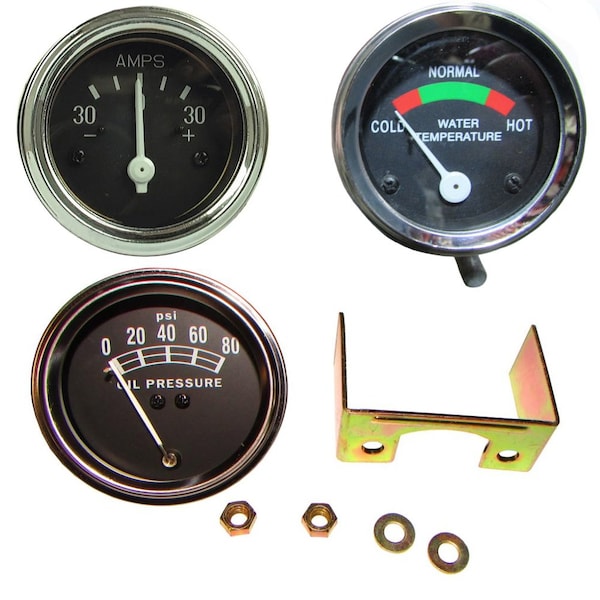 Aic Replacement Parts Gauge Set Fits Massey Ferguson TO20 TO30 35 40 50 65 85 88 135 150 165 175 180 MFGAUGESET-CHROME - main